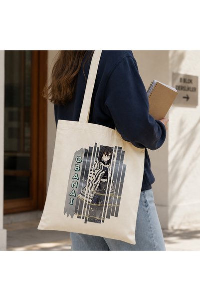 Define Moyas Demon Slayer Obanai Iguro Double-Sided Printed Shoulder Bag 35X40 cm