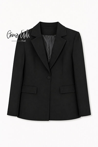 FEG STORE Tek Düğmeli Siyah Blazer Ceket