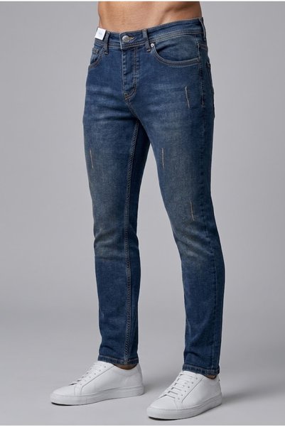 ElitWear Erkek Slim Fit Lazer Detaylı Dar Kesim Jeans Pantolon
