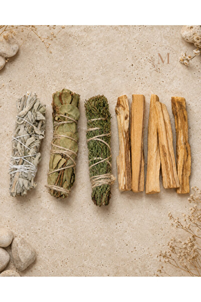 Morey Doğal Ağaç Ve Bitki Tütsü Seti ( Adaçayı-defne-ardıç-palo Santo )
