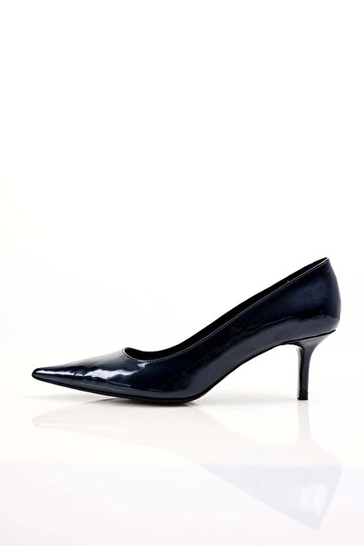 5in1Canpolat Lacivert Rugan Deri Klasik Stiletto 25445