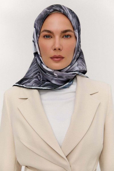 Setrms Sanatsal Floral Twill Eşarp