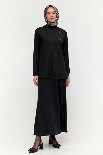 Setrms Metal Detaylı Oversize Penye Tunik