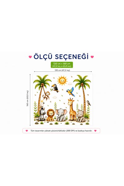 MaisonVelinCo Safari Animals Wall Sticker Set