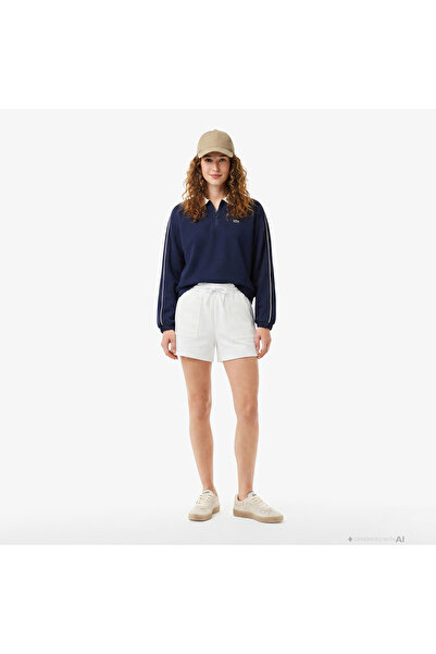 Lacoste Kadın Relaxed Fit Beyaz Şort