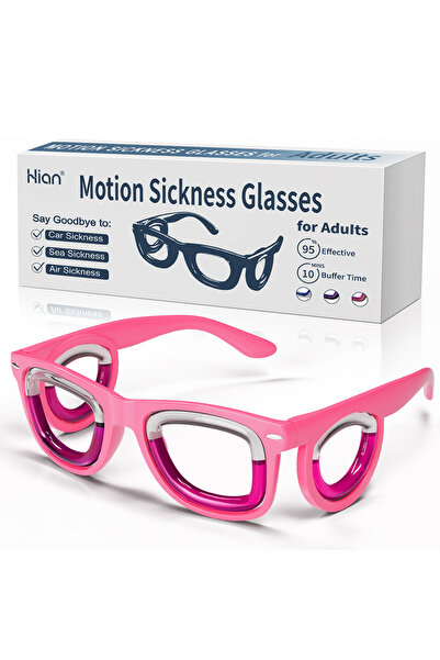 Choice Pink Anti-Motion Sickness Glasses | Ultra-Light Ergonomic Design for C...