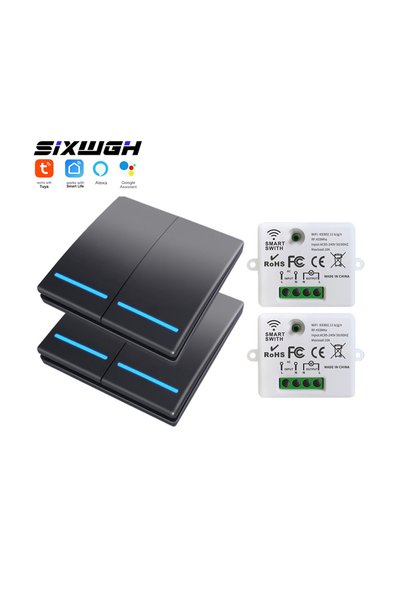 Choice11 2x2Gang 2Receiver B Tuya WiFi Wireless Switch 1/2/3 Gang RF433MHz Vo...