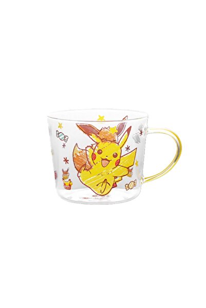 Choice Happy Pikachu 520ml SHUNXIANG Pokémon Glass Mug Cute Pikachu Coffee Mi...