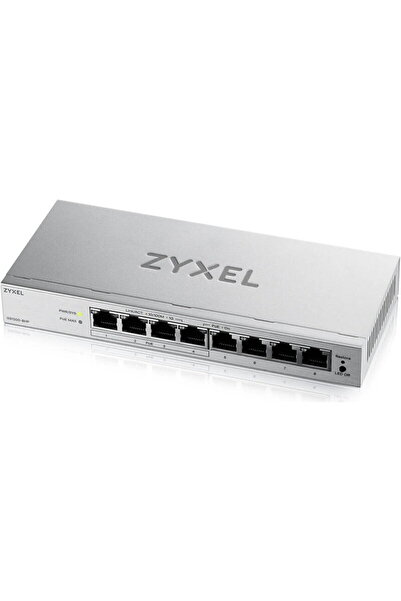 ZyXEL Switch Gigabit GS1200-8HPV3, 8 porturi RJ-45 (4 porturi PoE+), PoE Budg...