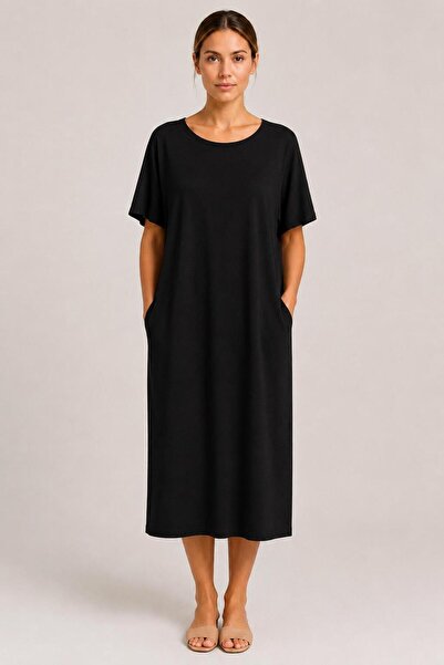 ALEXANDERGARDI CEPLİ BİSİKLET YAKA ELBİSE (B26-45702)