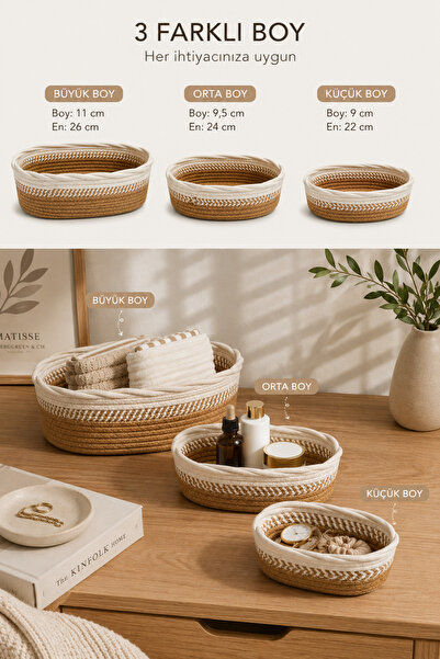 AKSWSUAR Oval Knitted Basket