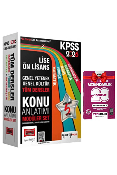 Yargı Yayınları 2026 KPSS Ortaöğretim Ön Lisans Genel Yetenek Kültür Konu Anl...