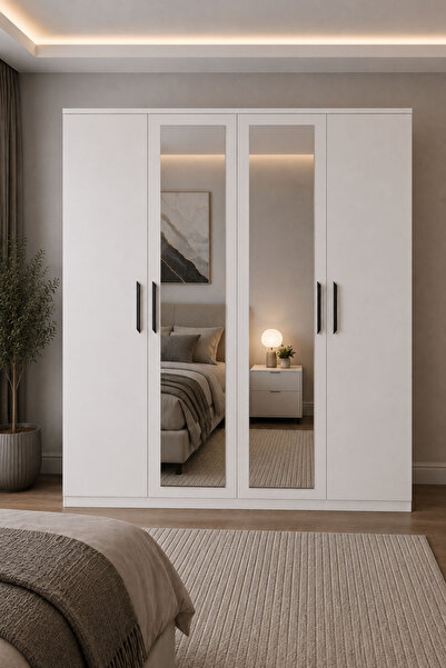 Metalia Gm 051 4 Kapılı Aynalı Gardrop Dolap