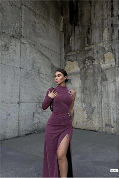 SS HOME CONCEPT Women's bohemian stand collar stone detailed long sleeve even...