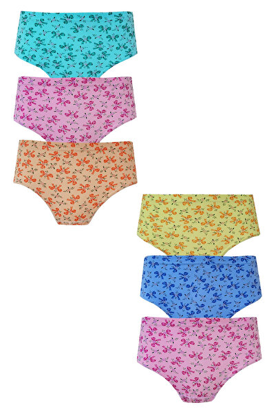 Hepsine Rakip 6-Pack Seher Girls' Cotton Printed Slip Panties