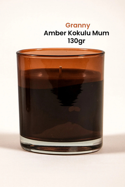 Marrien Granny Amber Kokulu Mum 130 g Şeffaf Kahverengi Cam Bardak