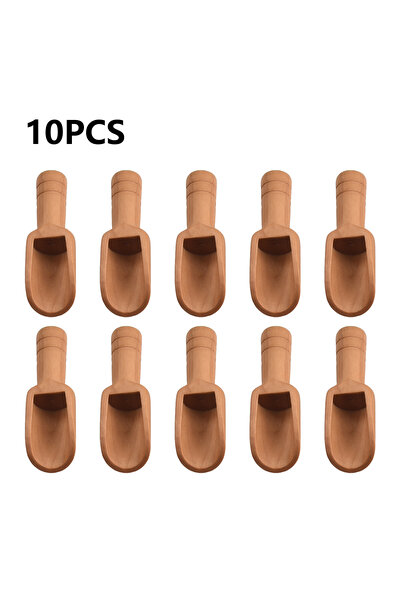 Choice 10 Pcs Wooden Spoon Coffee Tea Scoops Mini Candy Bath Salt Spices Flav...
