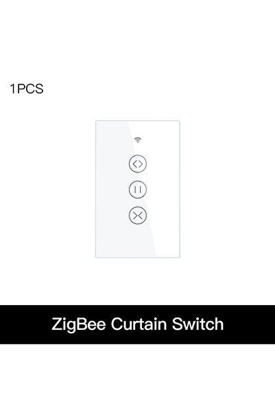 Choice1 MOES US White ZigBee RF Smart Touch Curtain Switch Roller Blinds Shut...