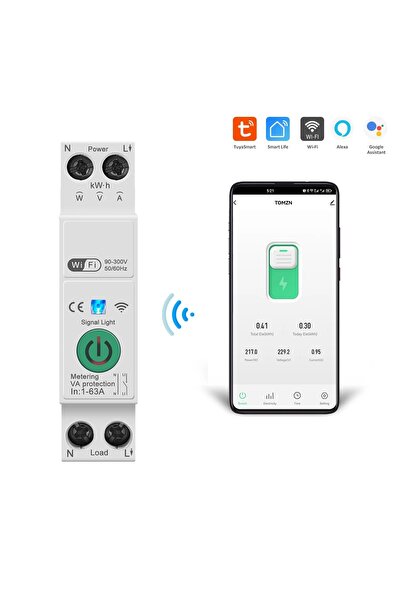 Choice ZigBee 1-63A Tuya WiFi/Zigbee Smart Circuit Breaker 63A DIN Rail for S...