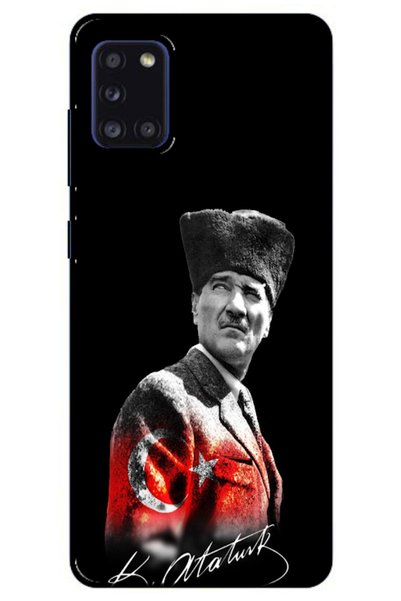 Zebana Samsung Galaxy A31 Compatible Case Mustafa Kemal Atatürk Design V2 Sil...