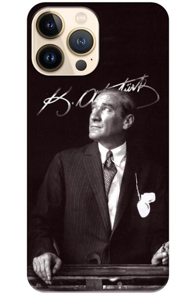 Zebana Apple iPhone 13 Pro Compatible Case Mustafa Kemal Atatürk Silicone Cas...
