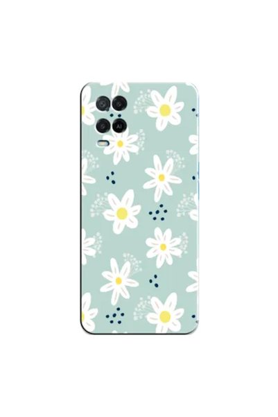Zebana Oppo A54 Compatible Case Spring Flowers 10 Silicone Case (Printed)
