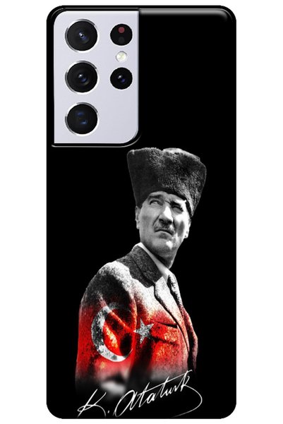 Zebana Samsung Galaxy S21 Ultra Compatible Case Mustafa Kemal Atatürk Design ...