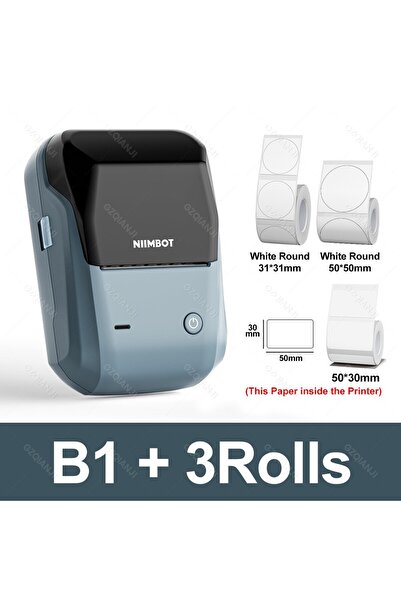 Choice5 B1 إضافة 3 لفات Niimbot B1 طابعة ملصقات حرارية صغيرة محمولة ذاتية الل...