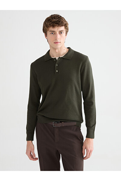 LC Waikiki Nevavm with a Difference of Opinion Southblue Khaki Knitwear Plain...