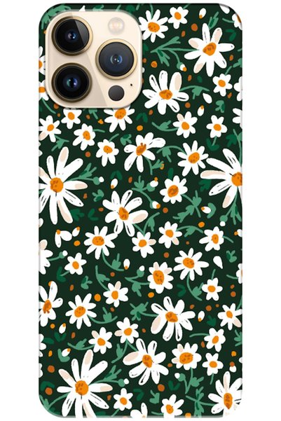 Zebana Apple iPhone 13 Pro Compatible Case Spring Flowers 4 Silicone Case (Pr...