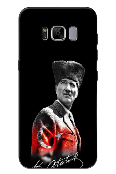 Zebana Samsung Galaxy S8 Compatible Case Mustafa Kemal Atatürk Design V2 Sili...