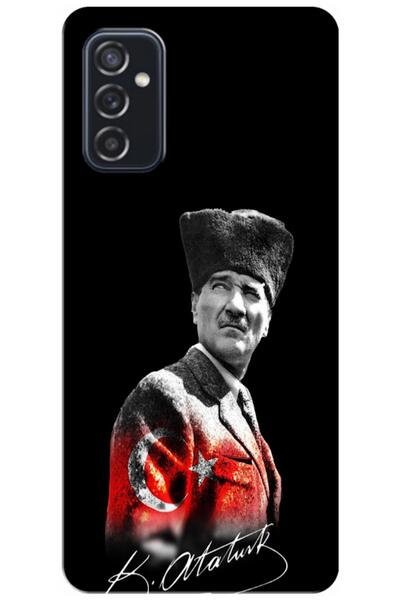Zebana Samsung Galaxy M52 Compatible Case Mustafa Kemal Atatürk Design V2 Sil...