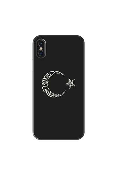 Zebana Apple iPhone XS Max Compatible Case Moon Star and Ataturk Silicone Cas...