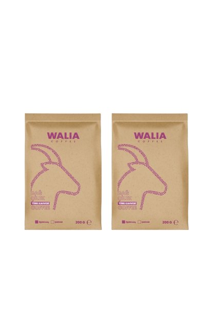 WALIA COFFEE ETHIOPIA 2 Pack of Mountain Strawberry Turkish Coffee 200 g