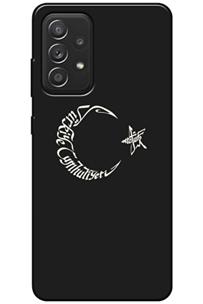 Zebana Samsung Galaxy A52s 5G Uyumlu Kılıf Ay Yıldız ve Atatürk Silikon Kılıf...