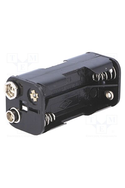 OEM Container COMF BH-443B, AAA,R3, Nr.bat 4, tip 6F22, neagră, Pachet 2 buc