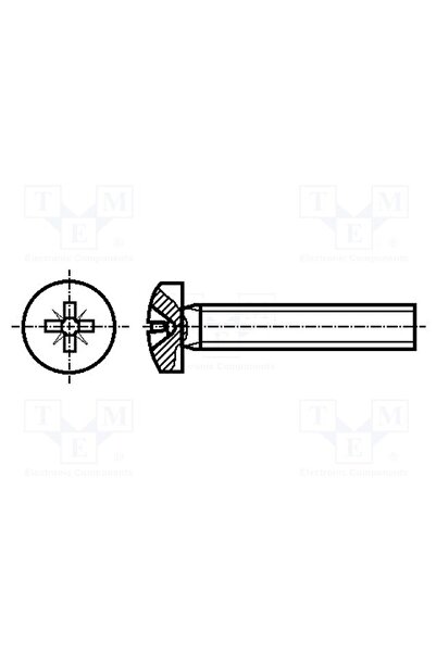 OEM Şurub BOSSARD B3X6/BN81882, M3, M3x6, Cap cap rotund, Pozidriv, PH1, Pach...