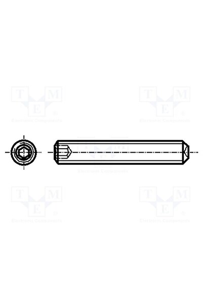 OEM Şurub BOSSARD B3X3/BN27, M3, M3x3, 0,5, Cap fără cap, imbus, HEX 1,5mm, o...
