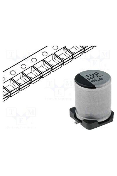 OEM Condensator electrolitic PANASONIC EEEFK1H101P, ESR redus, SMD, 100uF, 50...