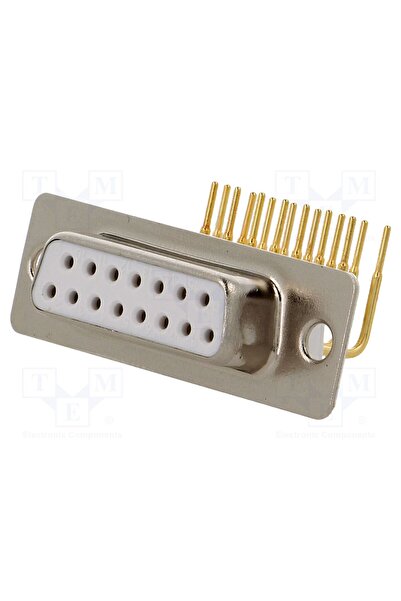 OEM Conector D-Sub CONNFLY DH15F, PIN 15, soclu, mamă, pentru PCB, în unghi 9...