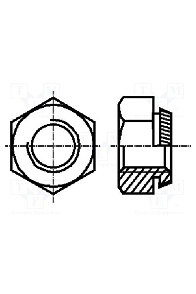 OEM Piuliţă BOSSARD B12/BN202, hexagonală, M12, 1,75, oţel călit, Acoperire z...