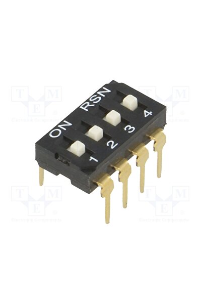 OEM Comutator DIP-SWITCH NINIGI DI-04, Număr secţiuni 4, ON-OFF, 0,05A/12VDC