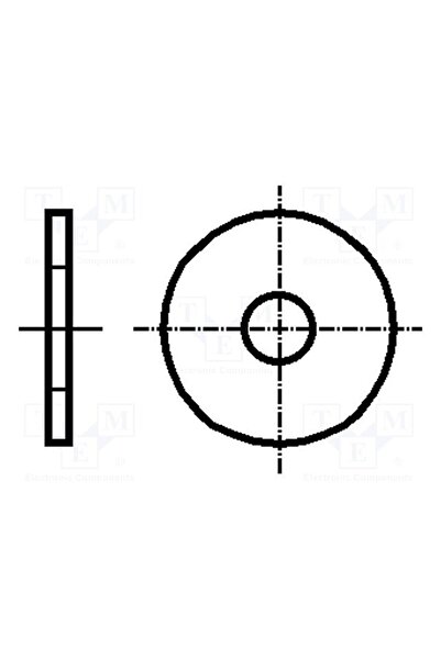 OEM Şaibă BOSSARD B3/BN729, rotundă, M3, D=9mm, h=0,8mm, oţel, Acoperire zinc...