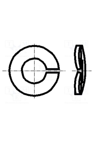 OEM Şaibă BOSSARD B10/BN769, elastică, M10, D=18,1mm, h=2,85mm, oţel, Acoperi...
