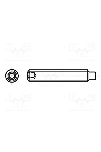 OEM Şurub BOSSARD B6X8/BN26, M6, M6x8, 1, Cap fără cap, imbus, HEX 3mm, oţel,...