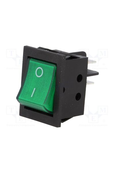 OEM ROCKER NINIGI RSI2013C3GN, DPST, Poz 2, ON-OFF, 15A/250VAC, verde, 35mΩ, ...