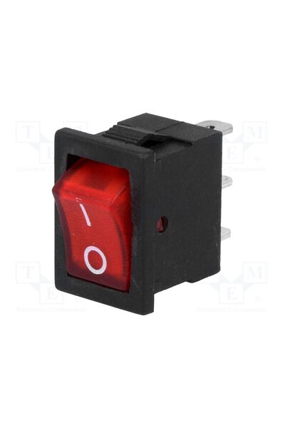 OEM ROCKER NINIGI RSSM101A2C3RD, SPST, Poz 2, ON-OFF, 3A/250VAC, roşie, 35mΩ,...
