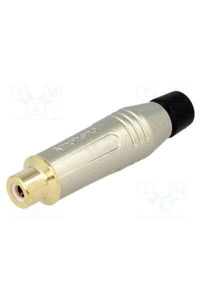 OEM Conector RCA AMPHENOL ACJR-SBK, mufă, mamă, drept, lipire, gri, aurit, pe...