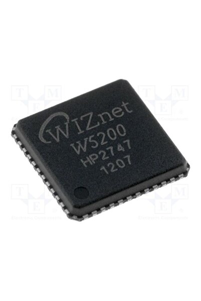 OEM Controler IC Ethernet WIZNET W5200, SPI, QFN48, 3,3VDC, 8 canale, -40÷85 ° C