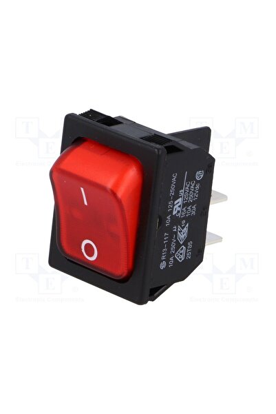 OEM Comutator basculant SCI RS13117BBR2N2, DPST, Poziția 2, ON-OFF, 10A/250VA...